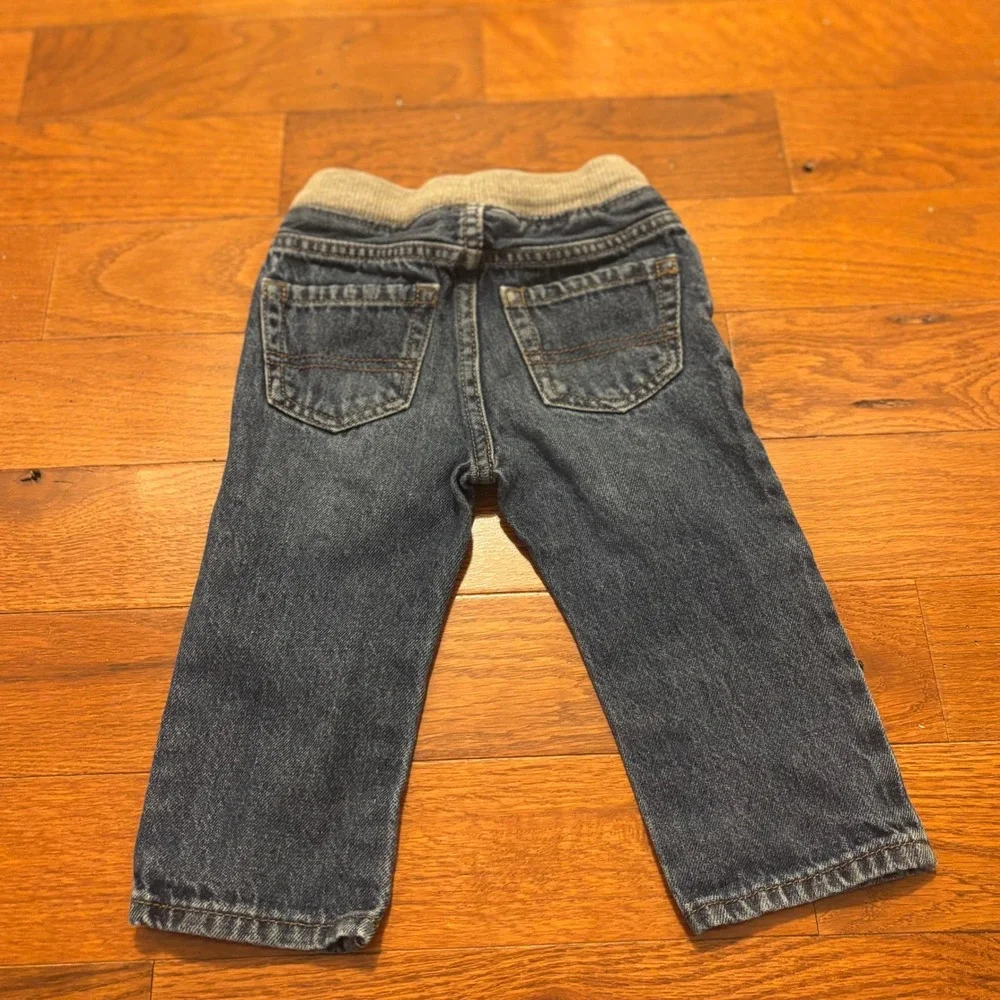 The Children's Place Kids Jeans Denim Elastic Waist Drawstring Blue Size 12 18 M